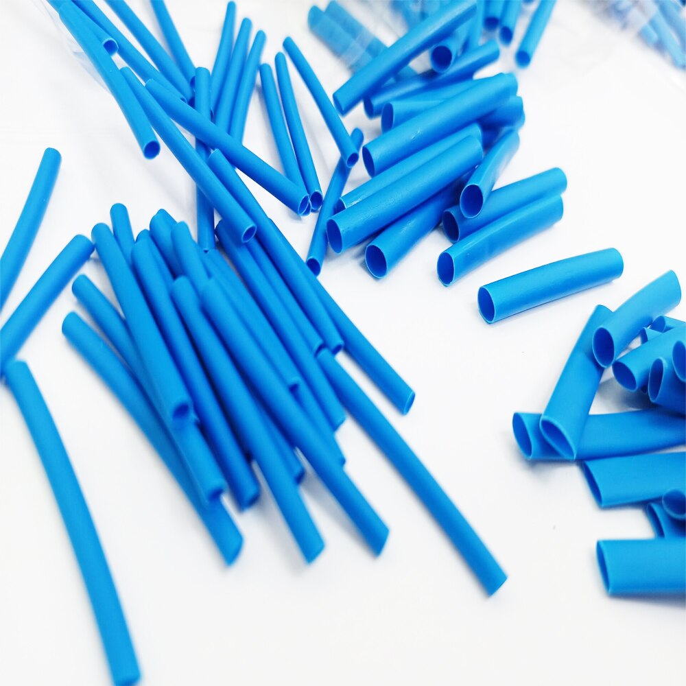 600 Stks/zak Diverse Polyolefin Krimpkous Tube Kabel Mouwen Wrap Draad Set Blauw 2Mm/2.5Mm/3Mm