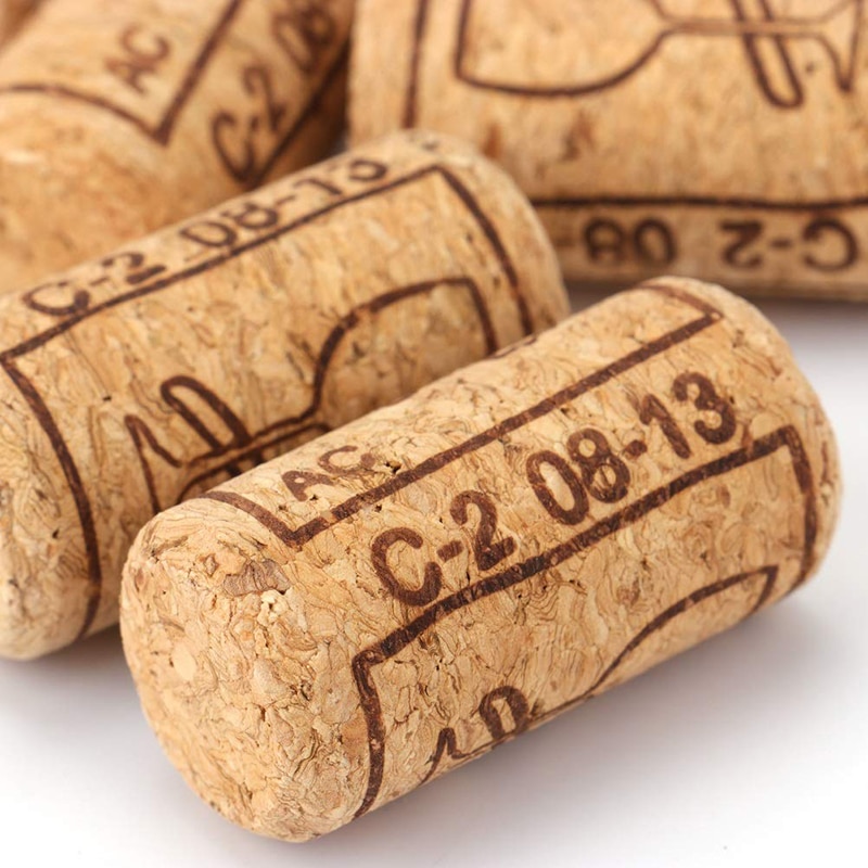UPORS – bouchons de vin pièces/ensemble en bois naturel, lisses, haut de gamme, bouchon de vin rouge, accessoires de Bar, 15 bouchon de bouteille