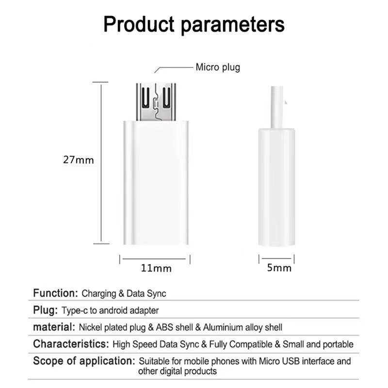 Donmeioy Micro Usb Otg Adapter Micro Usb Naar Usb Type C Voor Xiaomi Huawei Samsung Usb C Adapter Micro Usb otg DE6892