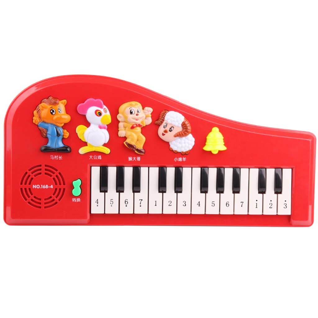Lovely Animal Music Toys Piano Electrónico para niños con 2 modos, 4 sonidos de animales