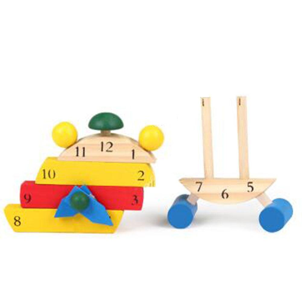 Houten Klok Speelgoed Voor Kids Tijd Leren Klok Vroege Educatief Speelgoed