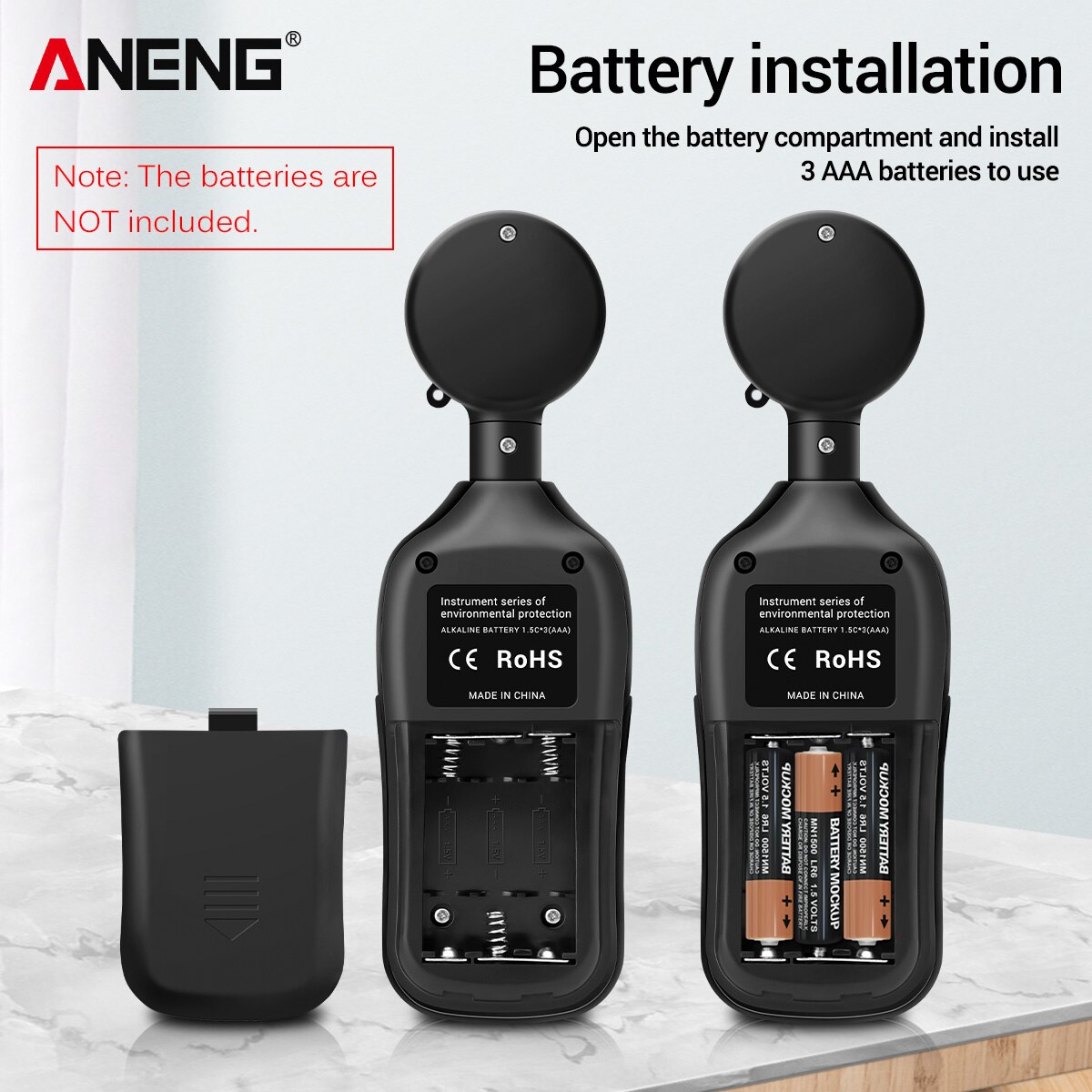 ANENG Digital Lux Meter 0-20,0000 Lux Illuminance Meter LCD Display Handheld Illuminometer Light Meter Photometer Luxmeter