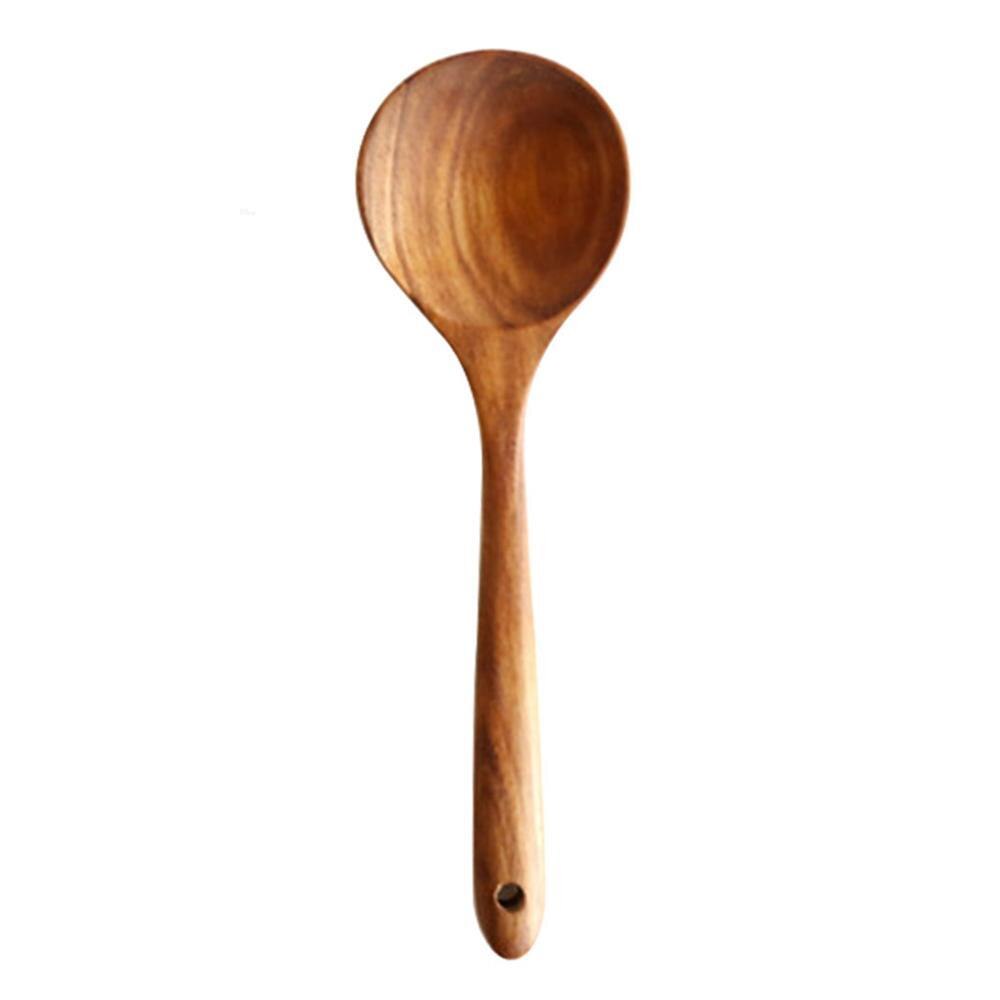 Houten Spatel Scoop Vergiet Koken Gebruiksvoorwerp Set Keuken Benodigdheden Koken Gereedschap Non-stick Hand Wok Schop Keuken Gereedschap: NO.6