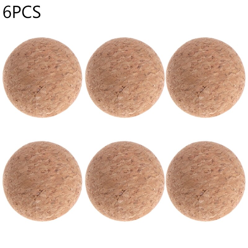 Corcho de madera maciza para futbolín, 6 piezas, 36mm, accesorios de repuesto para máquina de fútbol