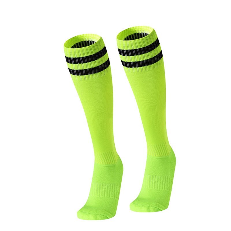 1 paire unisexe rayé hommes femmes haute chaussettes longues sport Baseball Football genou chaussettes: Green  Black Stripes