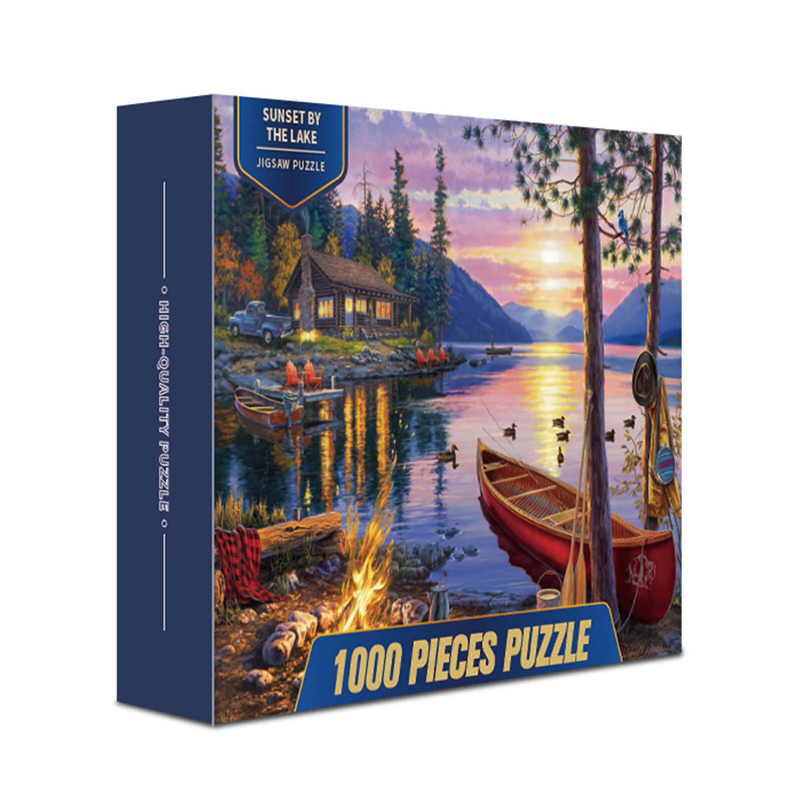 1000PCS Decompression Puzzle Stress Relief Adult Children Jigsaw Puzzles NDS: sunset by the lake