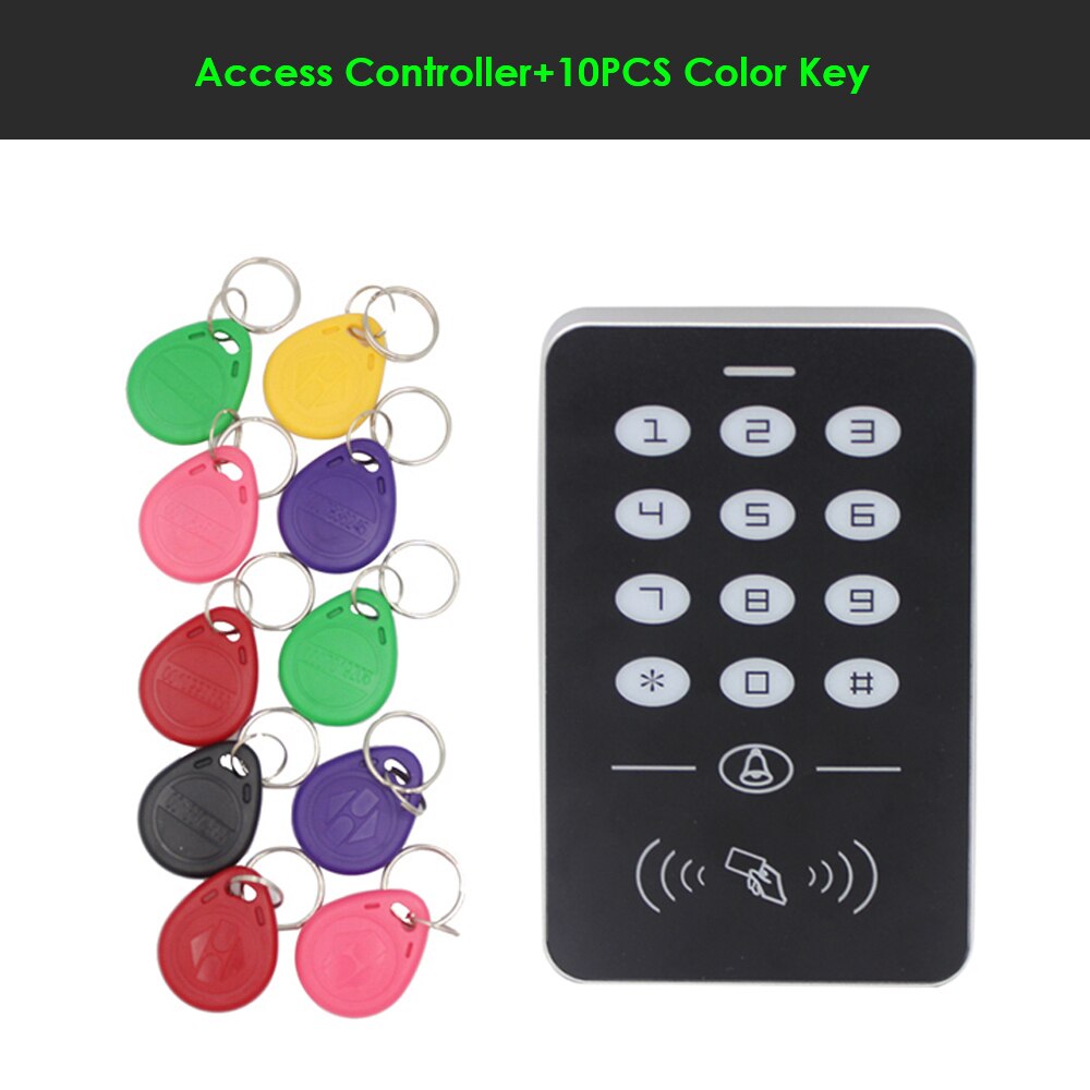 RFID keyboard keys Smart Door Access Control System With 180KG door lock electronic Power Supply Door Access Control System Kit: AC and 10 PCS keys