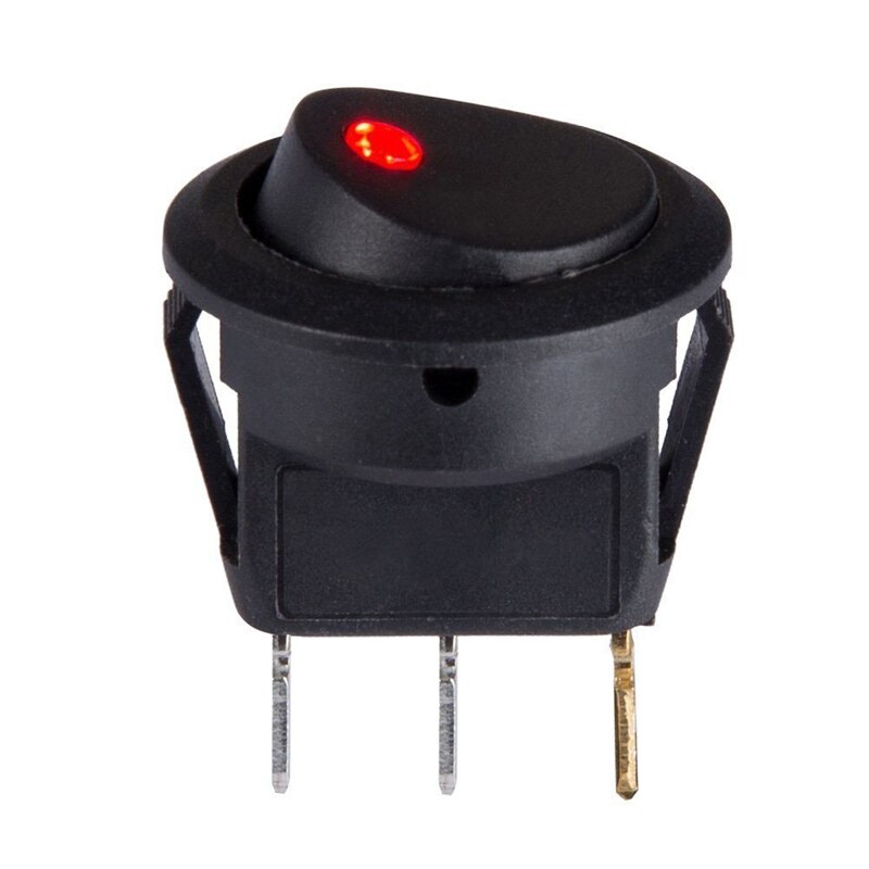 Interruptor de palanca de encendido/apagado para coche y barco, luz Led Universal de 3 pines, azul, verde, amarillo, rojo, 12V, 20 unids/set por juego