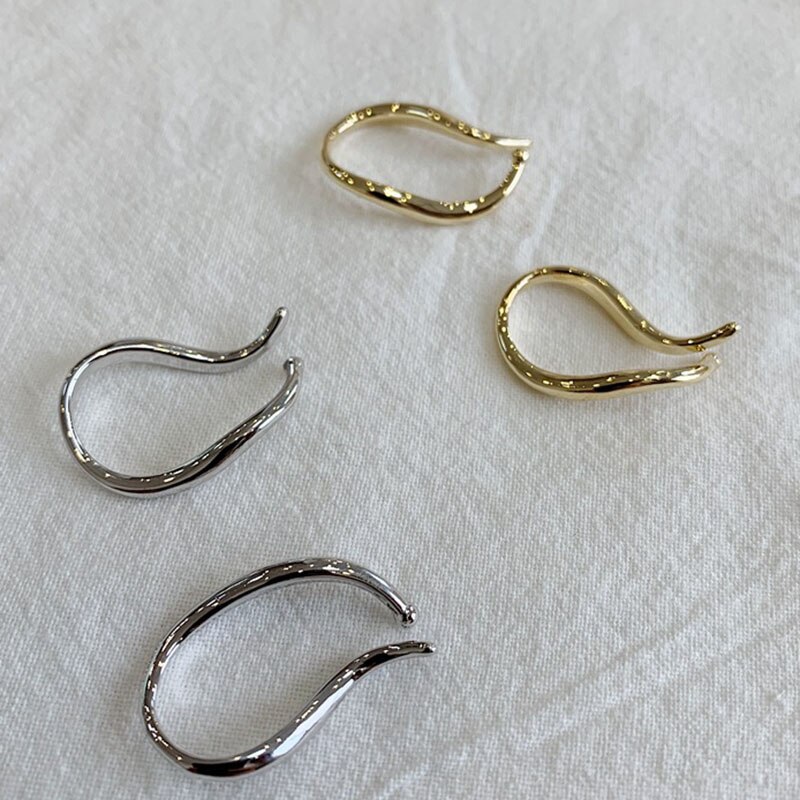 Minimalista Oro Argento di colore Irregolare U Orecchio Spille clip su Orecchini per Le Donne Falso piercing Orecchino Falso piercing Dei Monili del Foro