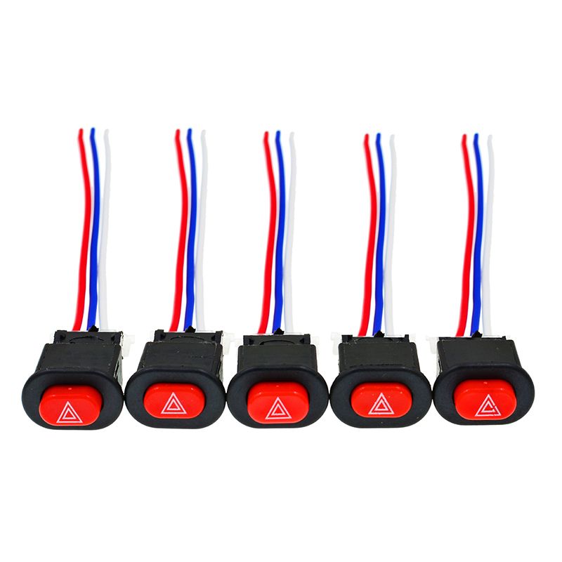 1Pcs Motorfiets Scooter Elektrische Voertuig Gemodificeerde Dubbele Flash Schakelaar Dubbele Flash Waarschuwing Schakelaar Dubbele Sprong Schakelaar