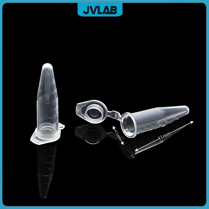 Microtubes Centrifuge Tube 1.5ml Lab Centrifugal PCR Tube Transparent EP Tube With Flat Cover Clear Scale Bottom Tip 500/PK