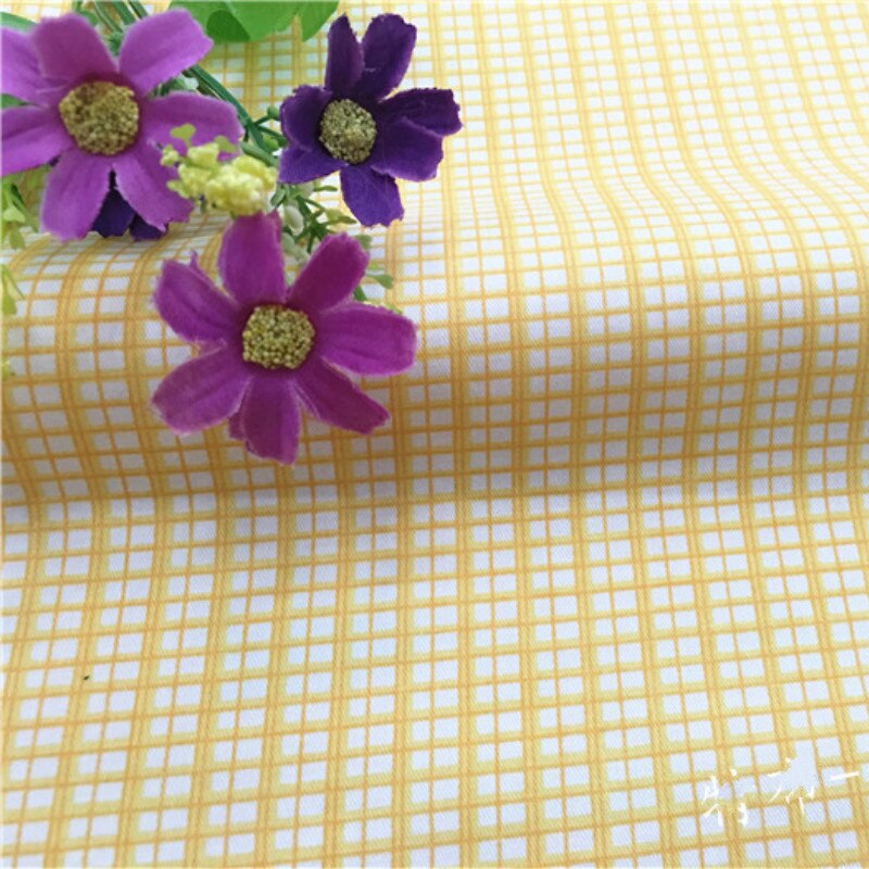 Tela de sarga de algodón con estampado de flores amarillas para ropa de cama de manualidades, telas de costura y patchwork, telas de confección de ropa a la