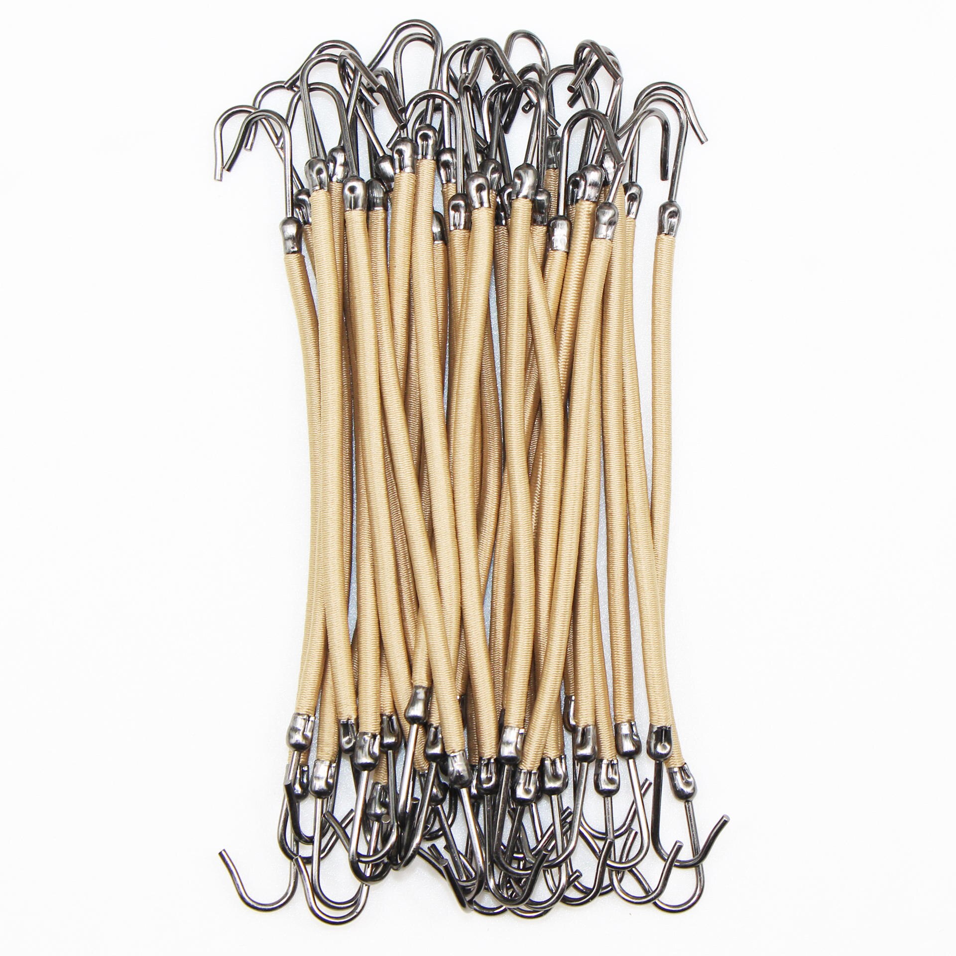 20pcs Ponytail Rubber Elastic Hook Hair Bands For Women Gum Hooks Hair Accessories Hair Ties Styling Tools Holder Bungee Bands: 20pcs beige