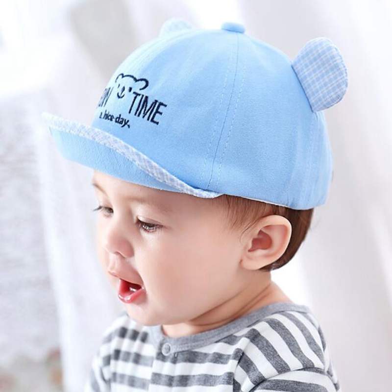 Bonito gorro de bebé con orejas de dibujos animados para niños, bebés y niñas, gorro de verano ajustable para niños pequeños, gorra de béisbol, gorra de sol, gorro infantil