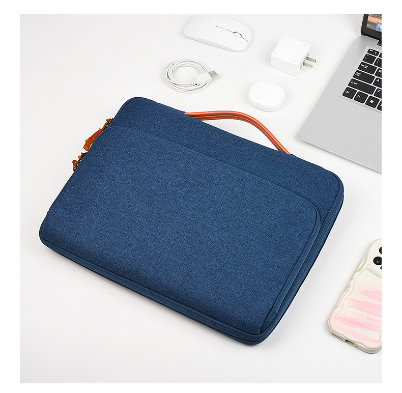 Thick airbag shock-absorbing laptop bag suitable for Apple MacBook portable business travel laptop bag: 13.3-inch / Blue