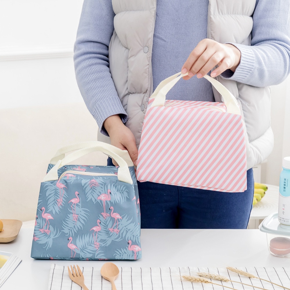 Insulated Oxford Thermal Lunch Bag Kids School Oxford Food Storage Bag Picnic Container Tote Bag Cases 1PCS