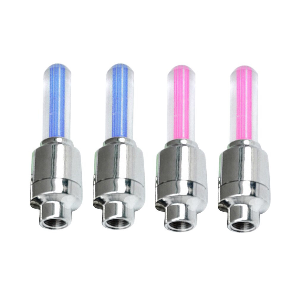 5Stck Fahrrad Ventil Licht Fahrrad Ventil Lampe Sieben Farben Reifen Kappen LED Lampen-Licht Rad Licht für Autos Fahrräder Motorräder: 2 rot und 2 Blau