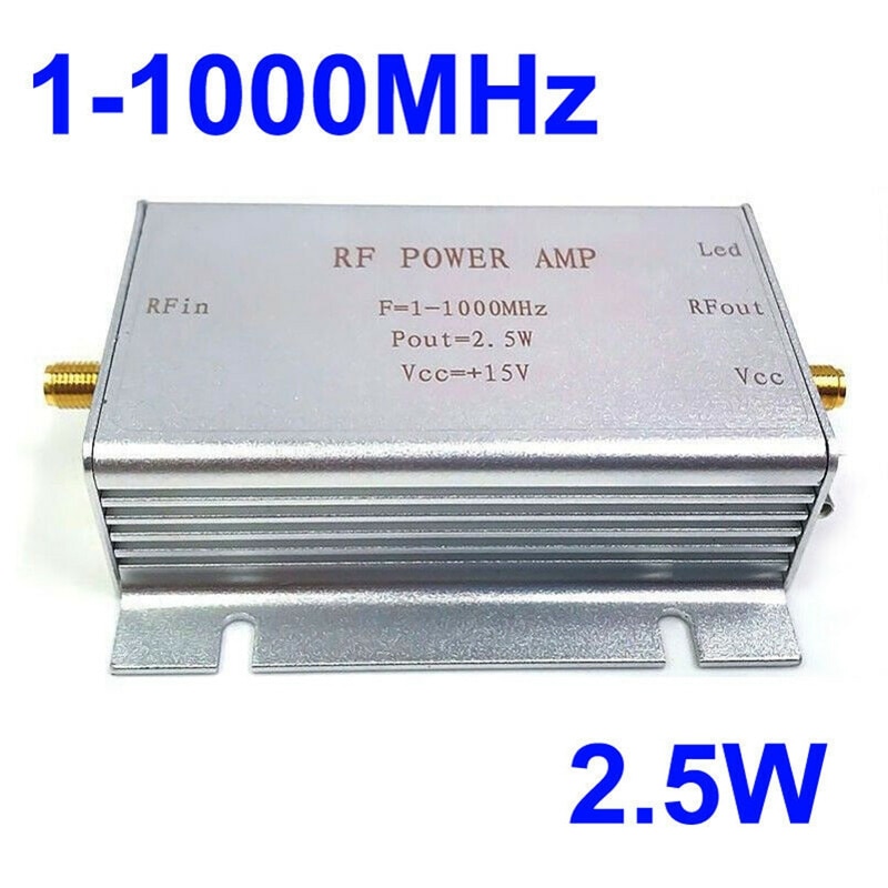 1-1000Mhz 2.5W Amplificatore di Potenza Rf per Hf Trasmettitore Fm Vhf Uhf Rf prosciutto Radio A Banda Larga di Alimentazione amplificatore di controllo a distanza senza fili