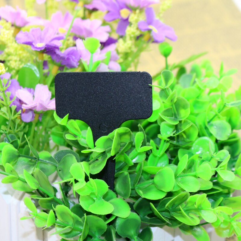 Étiquettes autocollantes en forme de T, signes décoratifs en plastique bon marché, étiquette autocollante V1nf, carte jeton de jardin féerique, , 15 pièces