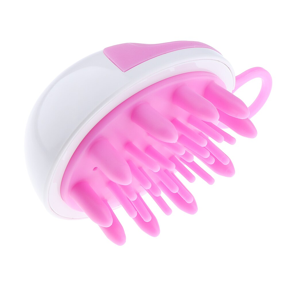 Roze/Blauw Zachte Siliconen Ovale Shampoo Hoofdhuid Hoofd Haar Massage Massager Brush Kam