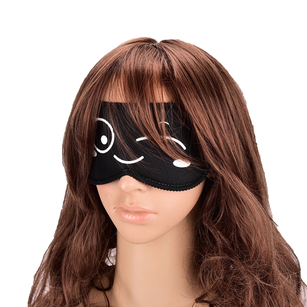 Voyage Normal ombre noir dessin animé impression femmes hommes enfants ombre sommeil yeux couverture yeux Blinder dormir masque pour les yeux