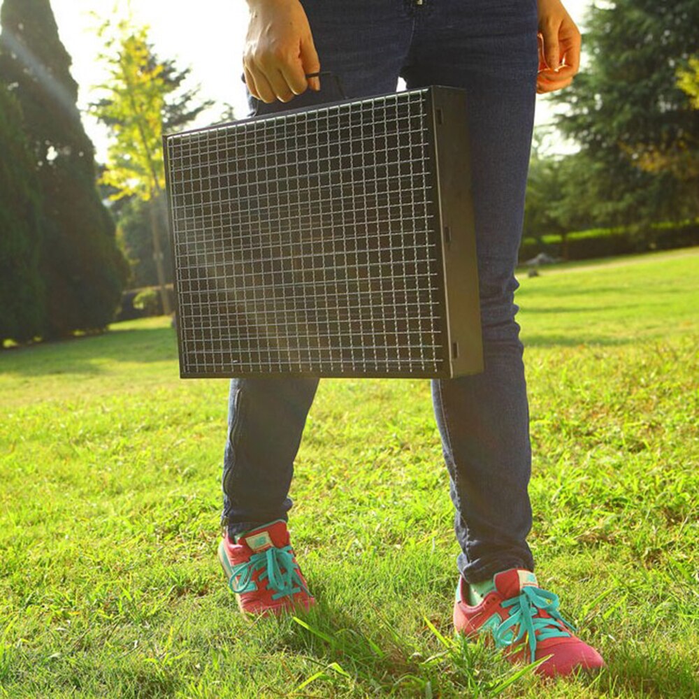 1 Pcs Portable Foldable Charcoal BBQ Grill Folding Barbecue Shish Kabob Stove For Camping Outdoor BBQ Tool