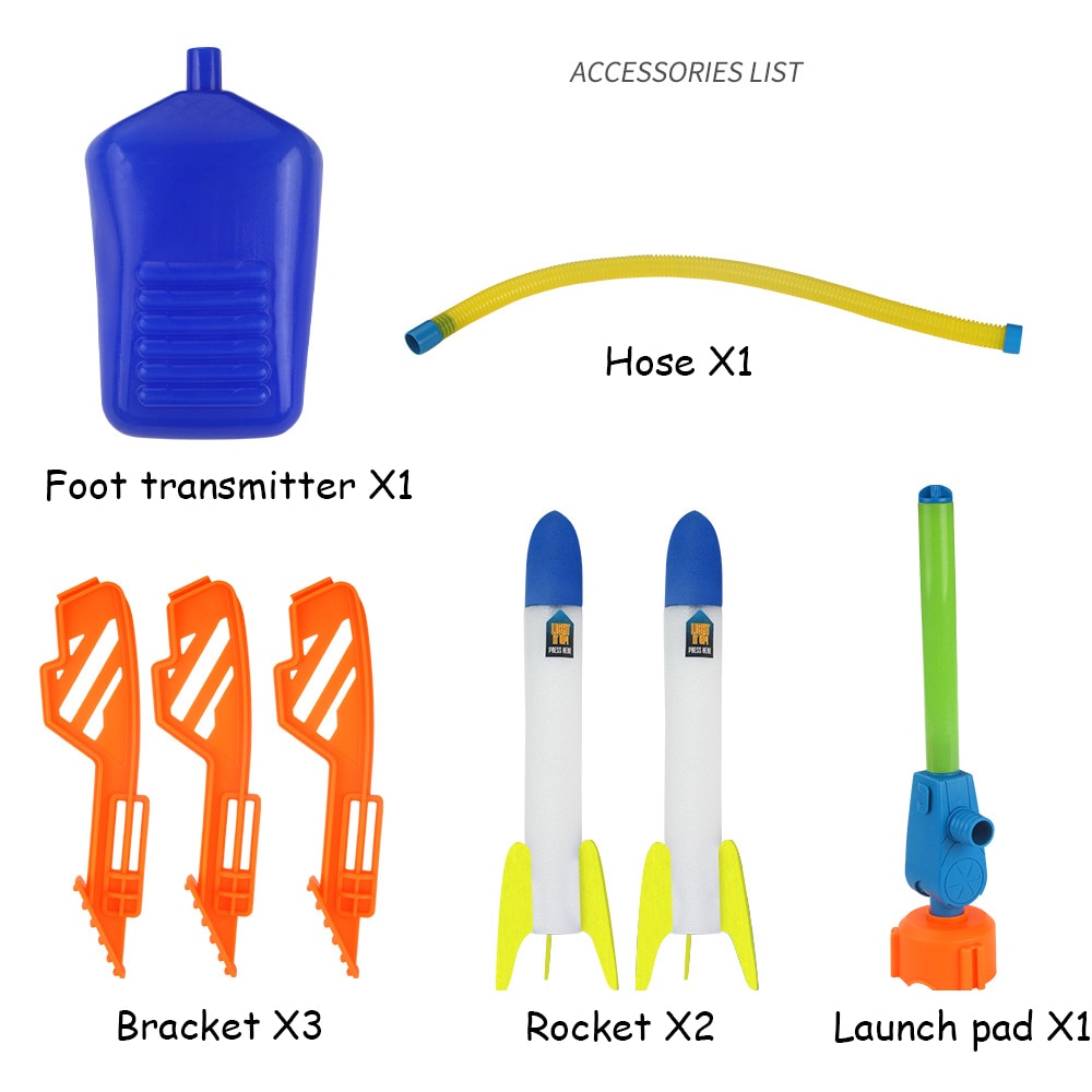Innovatieve Voet Stijgende Rocket Aerodynamische Kinderen Educatief Speelgoed Ouder-kind Interactie Outdoor Lichtgevende Sport Speelgoed Kid