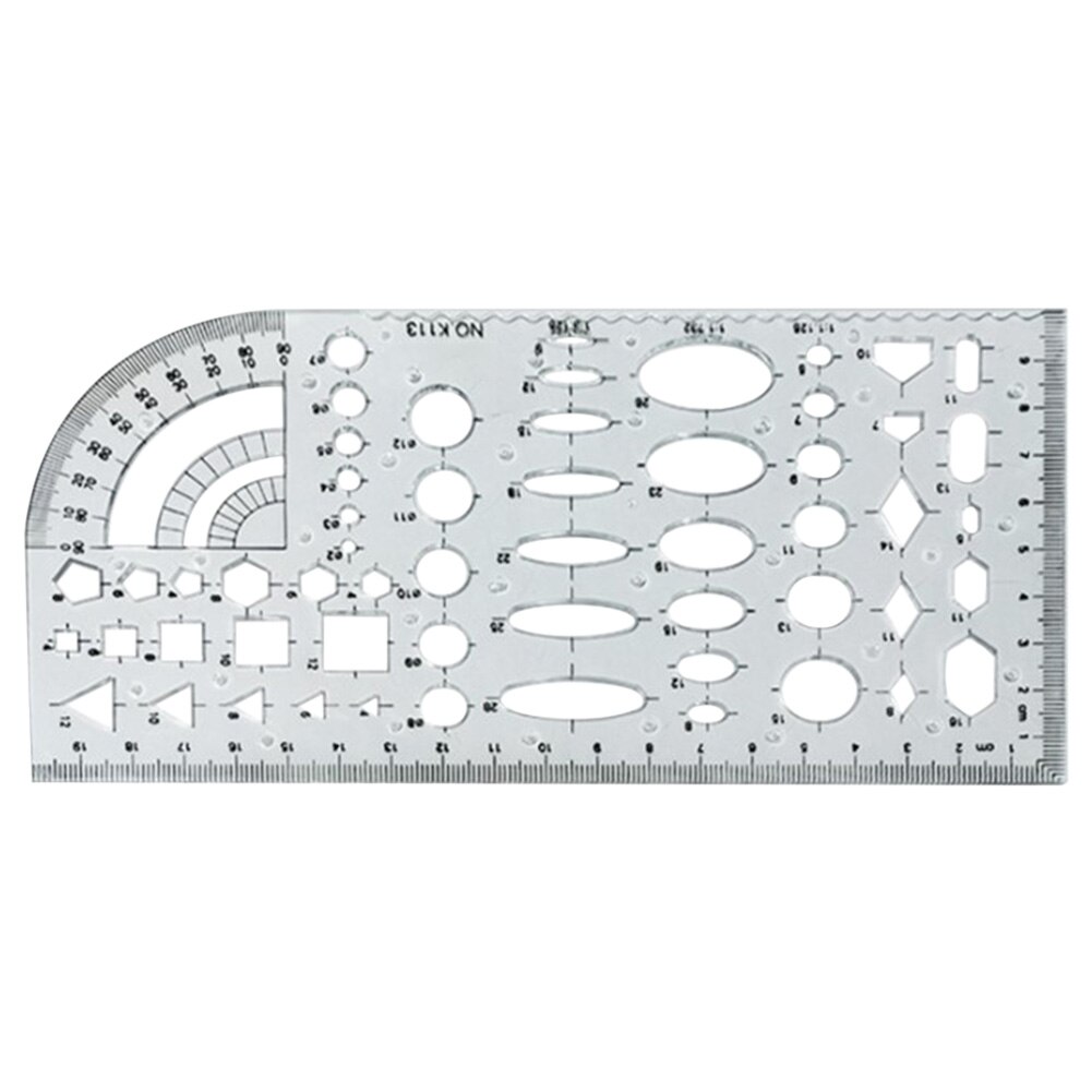 Drafting Tool Furniture Drawing Ruler Portable Practical Architectural Template House Plan Stencil Architect Geometric Measuring: 2