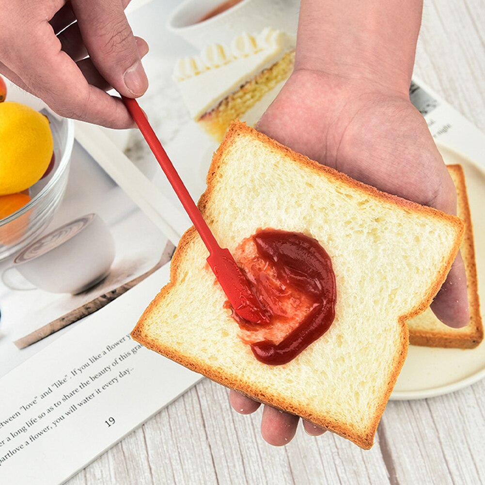 Mini Silicone Spatula Jar Bottle Scraper Food Grade Heat Resistant BPA Free Silica Long Handle Jam Spatulas Kitchen Gadgets