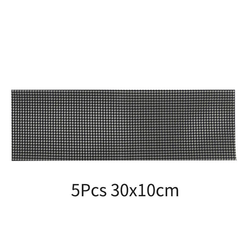 Plastic Bloempot Gat Mesh Pad Ademende Pakking Multifunctionele Voorkomen Bodem Verlies Bonsai Pot Bodem Rooster Mat Lekvrije zwart: 5Pcs 30x10cm