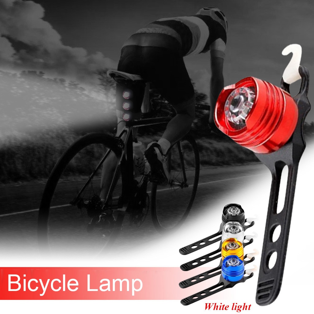 LED Aluminum Alloy Tail Light Safety Helmet Light High Brightness Tail Light Bicycle LED Rear Light Bike Light Outdoor Sport#50