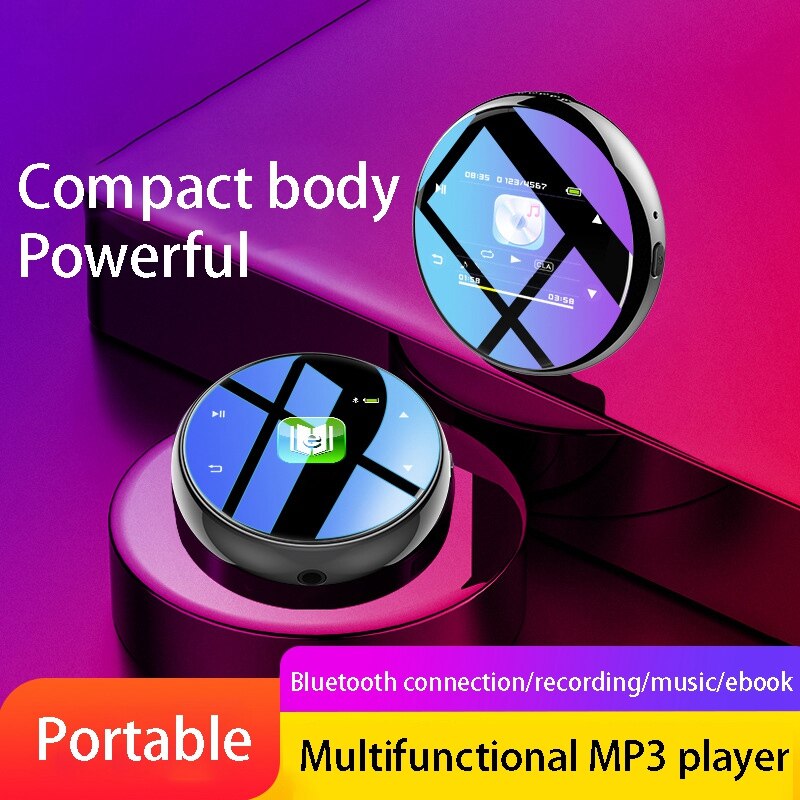 MP3 Player Portable Bluetooth Contact Screen MP3 Player HiFi Audio Player FM E-Book Video Player