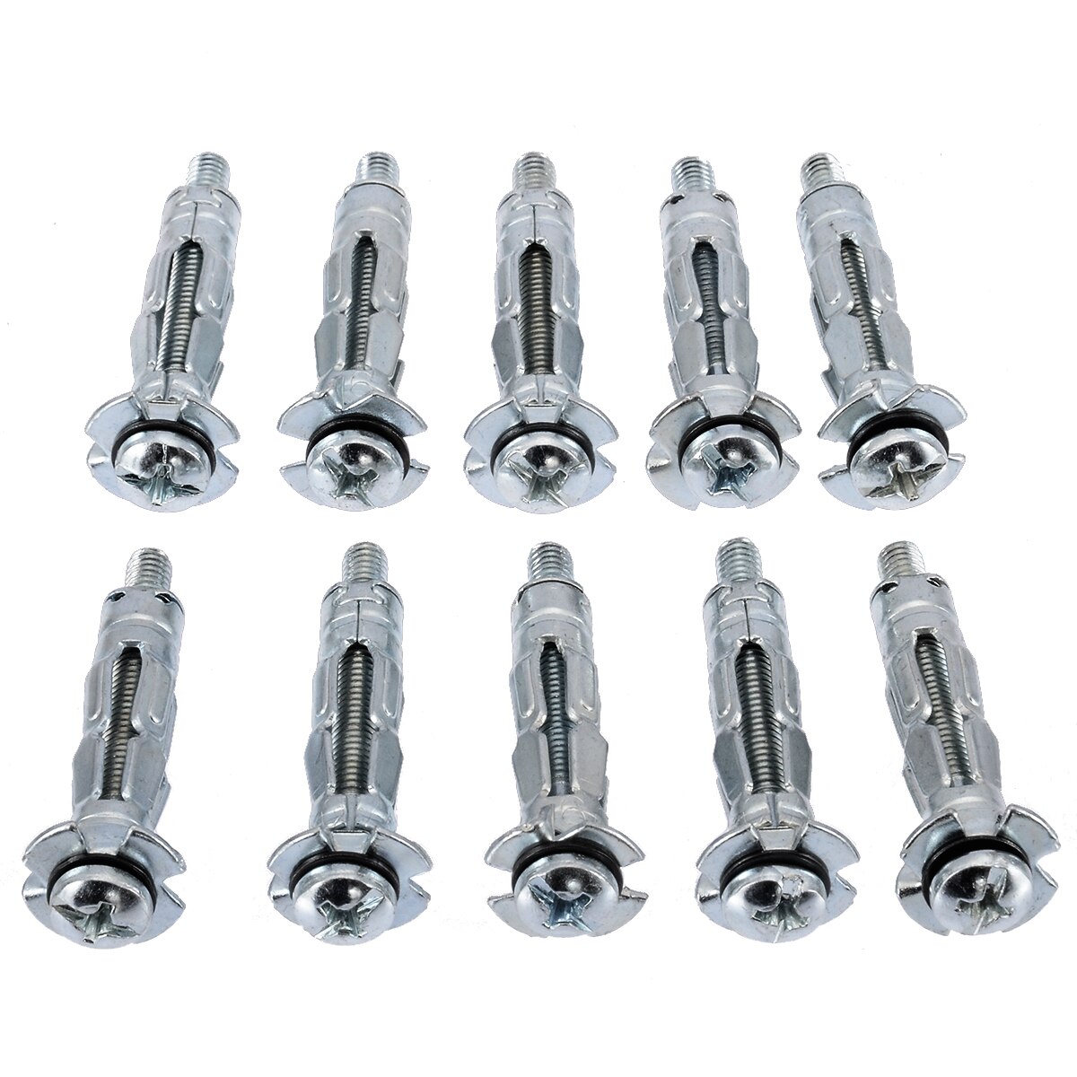 10 stk metal  m4x 32 gipsplader gipsvæg hulrumsvægankre brolly plug bolte hulrum ankerbolte