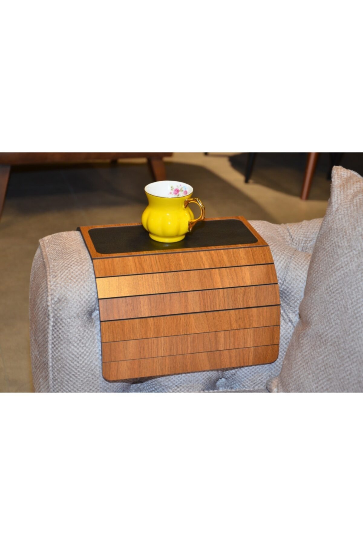 Table basse pliante en bois, Portable, noire, 50cm x 27.8cm: 2