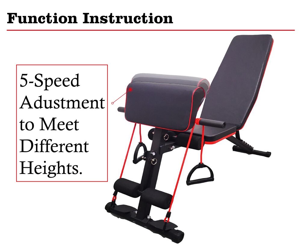 Workout Bench Weight Bench Adjustable Strength Training Bench for Home Gym Full Body Workout Equipment O2K0018