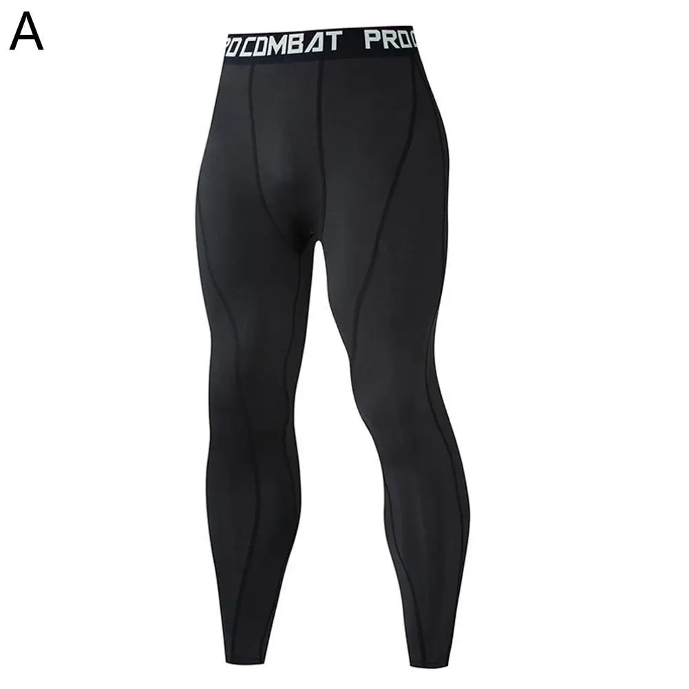 Kompresjonsbukser herre tights kjølige og tørre leggings sportsundertøy løpetights atletisk trening aktive bukser s-xxxxl: S / Svart