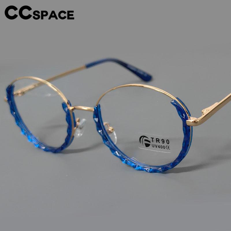 51012 Round Cat Eye Half-frame Plastic Titanium Glasses Frames Ultralight Men Women Optical Computer Glasses