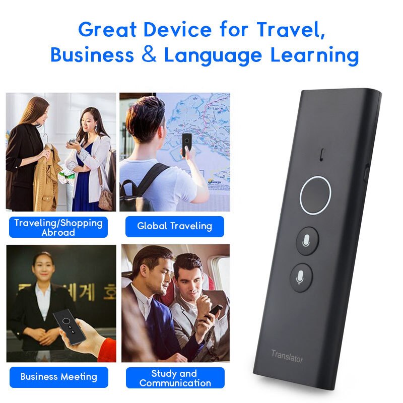 T8 Mini Intelligent Voice Translator Portable 2.4G/WiFi/Hotspot Translator 40 Languages Intertranslation Learn Travel Translator