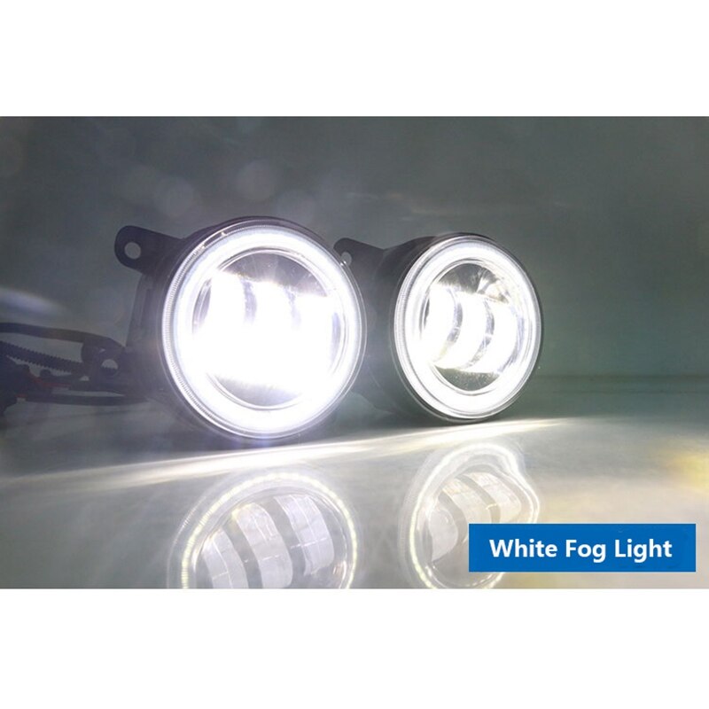 3 in 1 LED Front Bumper Fog Light Angel Eyes DRL Light for Honda Civic Ford FOCUS 2 3 Renault DUSTER Suzuki