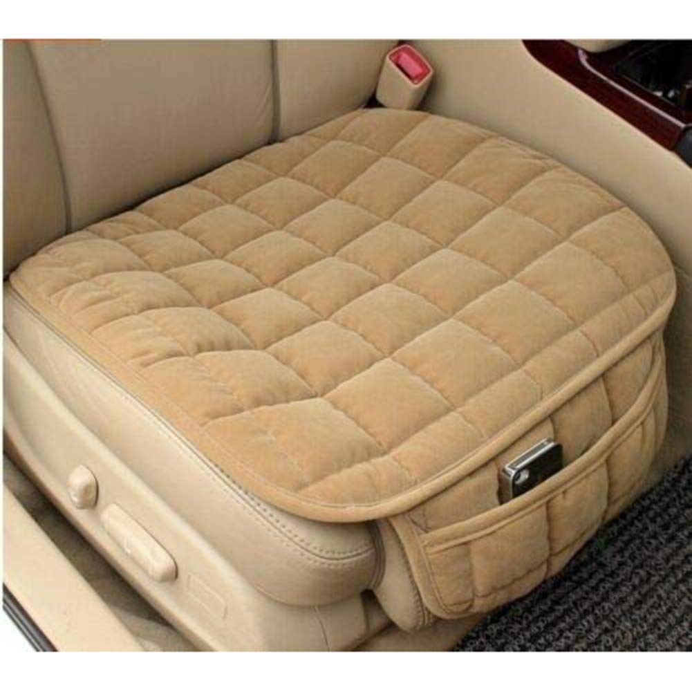 Solid Universal Soft Car Seat Cushion Padded Massage Van Vehicle Interior Protector: Beige