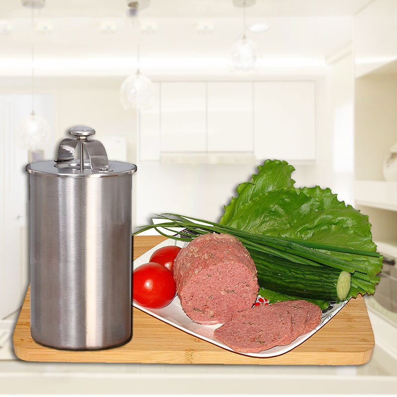 Rostfritt skinka kött att göra gryta patty maker skinka press med en termometer kök kött verktyg kött matlagning gryta skinka maker