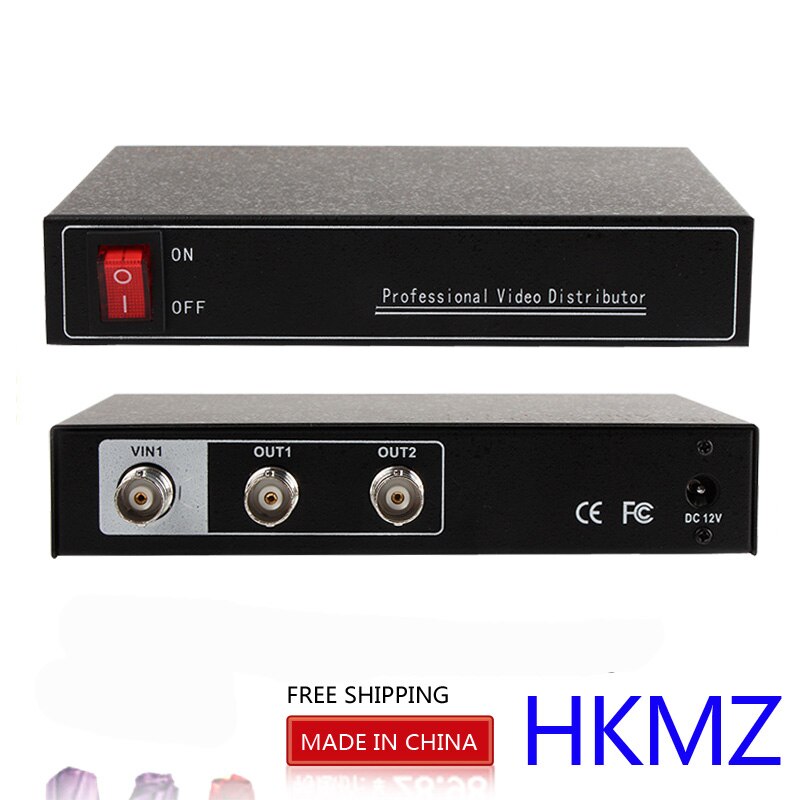 YiiSPO AHD Video Distributeur/Splitter, 1 ingang 2 uitgang, 2 Ch 2MP/1MP AHD/CVI/TVI Bnc Ingang/Uitgang, ondersteuning DC 12 V in