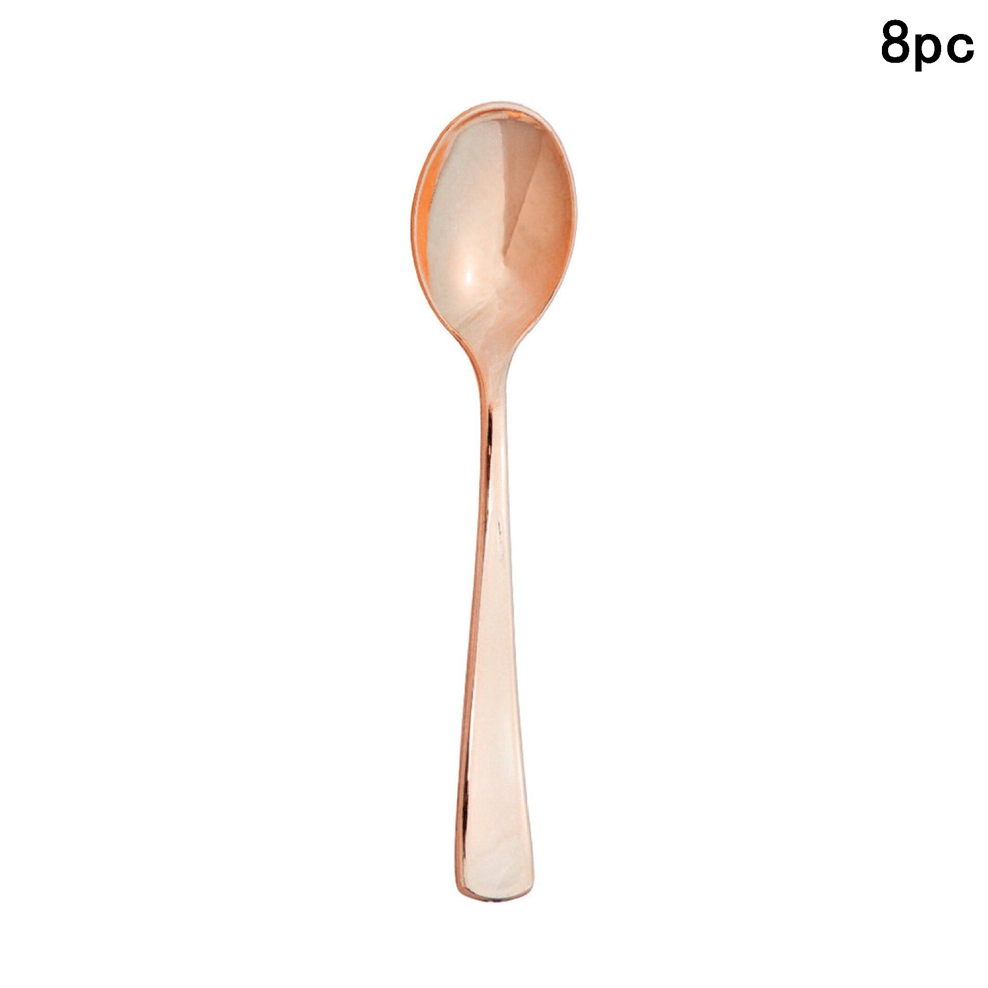 Rose Gold Gelukkige Verjaardag Banner Roze Gelukkige Verjaardag Slingers Vrouwen 16 18 21th Gelukkige Verjaardag Party Decor Kids Meisje 1st roze: 8pcs spoons