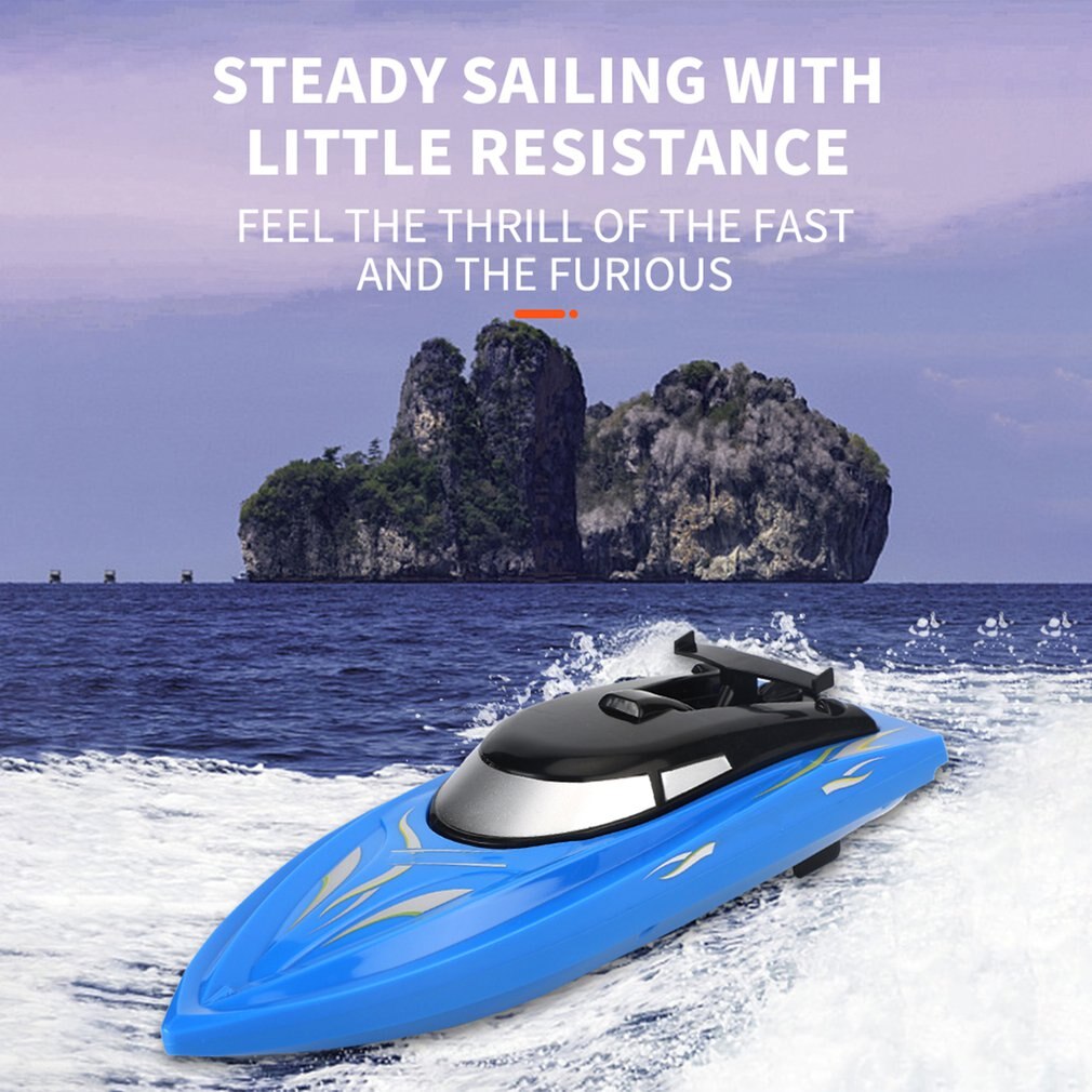 2.4G Remote Control Boat Speedboat Yacht Children Competition Boat Water Toy 30km Per Hour Waterproof Gauge Racing Ship RC Toy