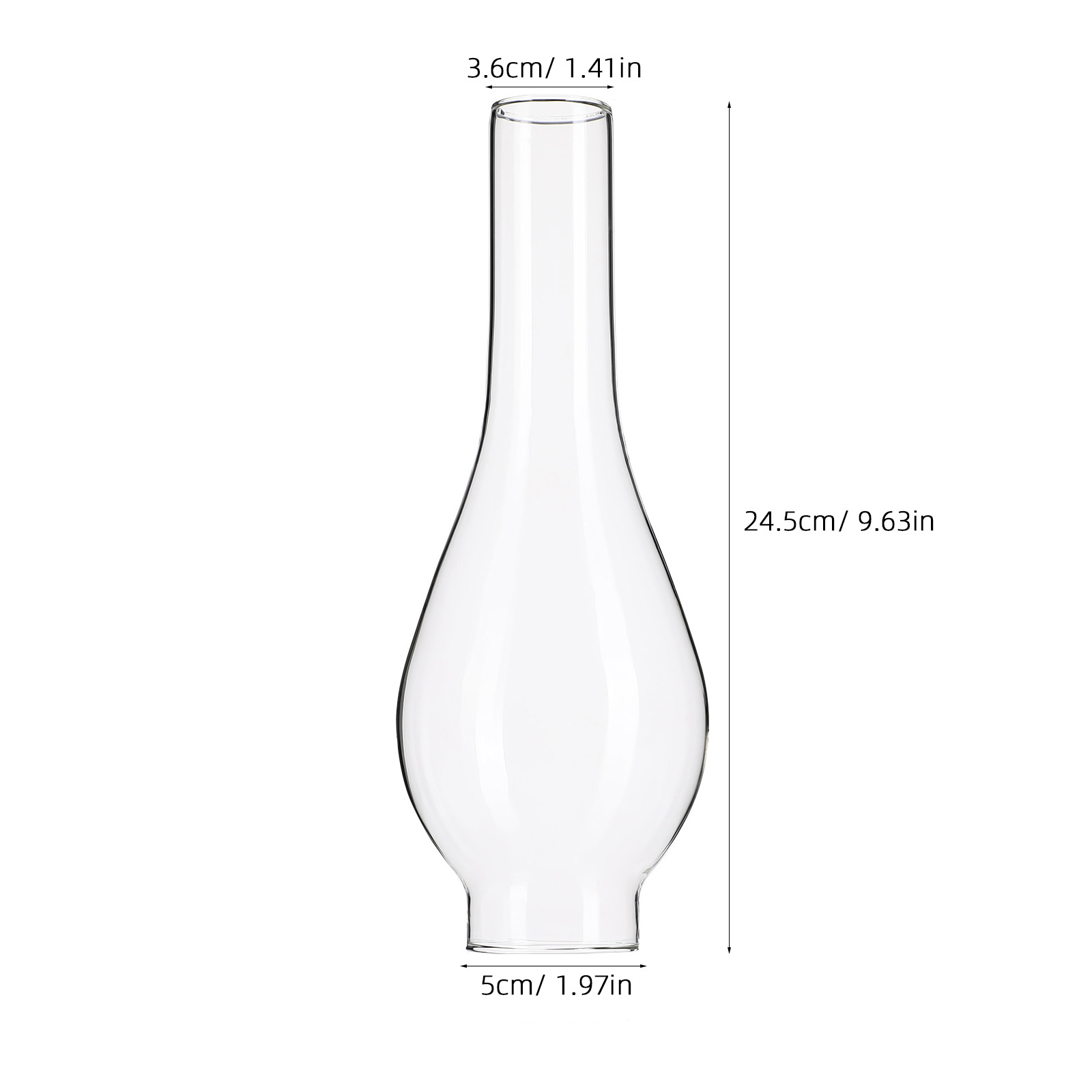 Long Kerosene Lamp Glass Shade Cover for Oil Shades Hurricane Parts Lantern Chimney Lampshade
