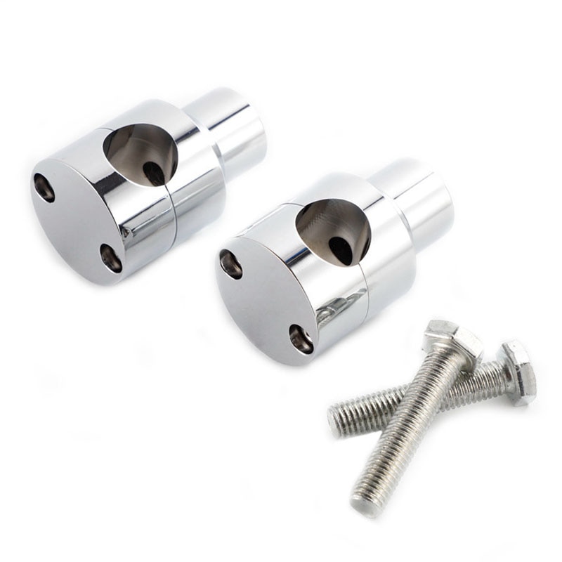 Elevador de manillar recto de subida de 2 ", abrazadera de montaje de Estilo Redondo, ajustador para manillar Universal de 22mm, 25mm, 7/8" y 1"