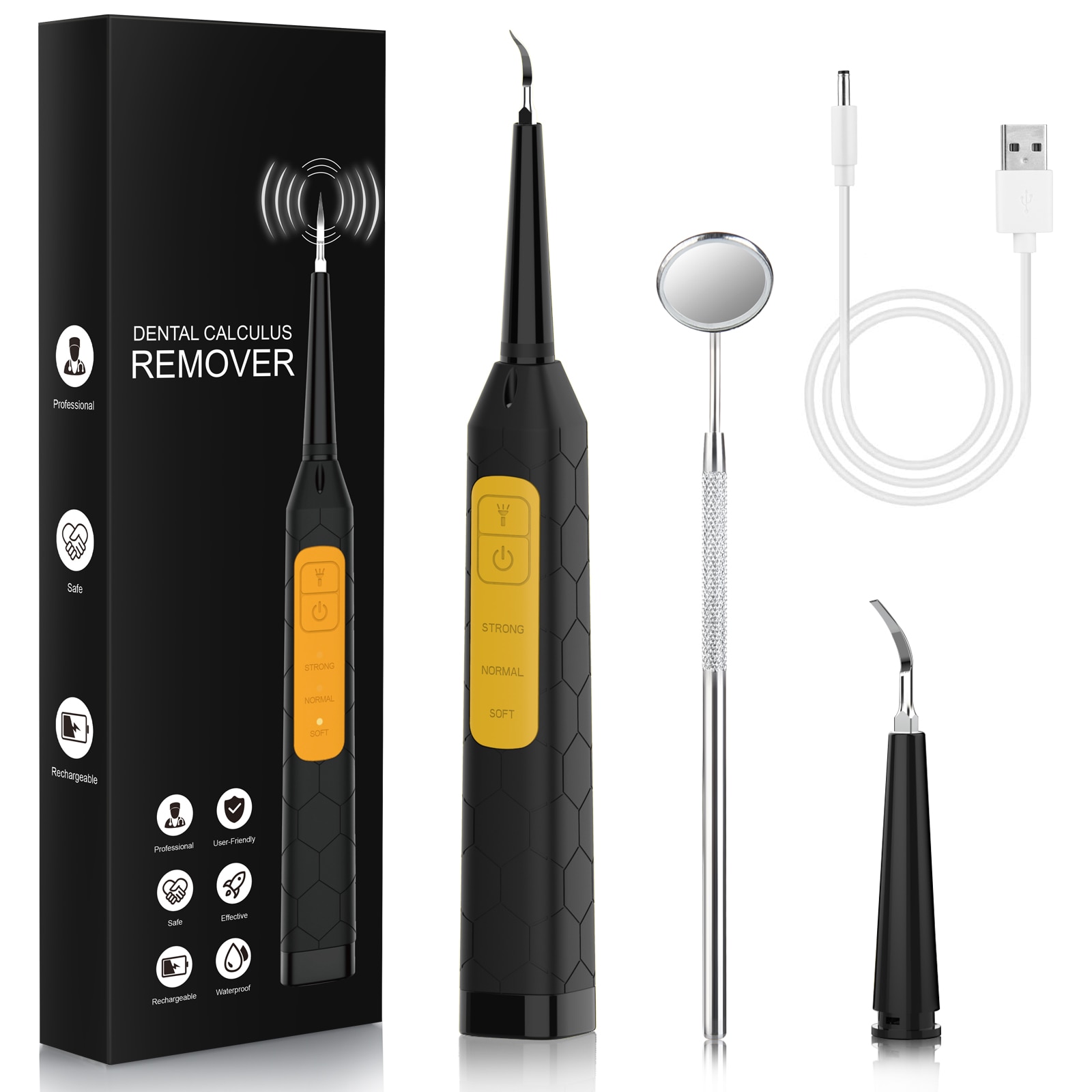Elektrisk sonic dental scaler led display tandstensfjerner rense tand pletter tandsten værktøj blege tænder tandsten renser