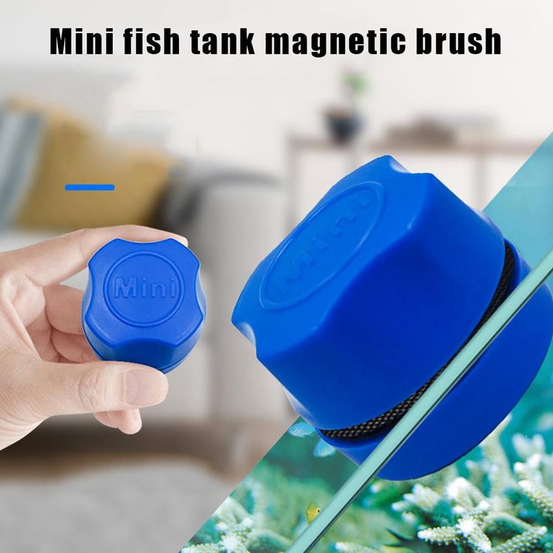 Mini Aquarium Magnetische Borstel Aquarium Schoonmaken Tool Schraper Algen Glasreiniger T0Y1