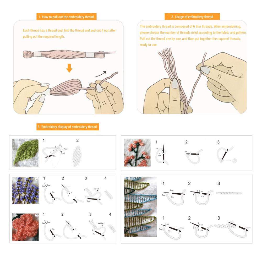 Embroidery Floss Rainbow Color 50 Skeins Per Pack Cross Stitch Threads Embroidery Thread Friendship Bracelets Floss Crafts Floss