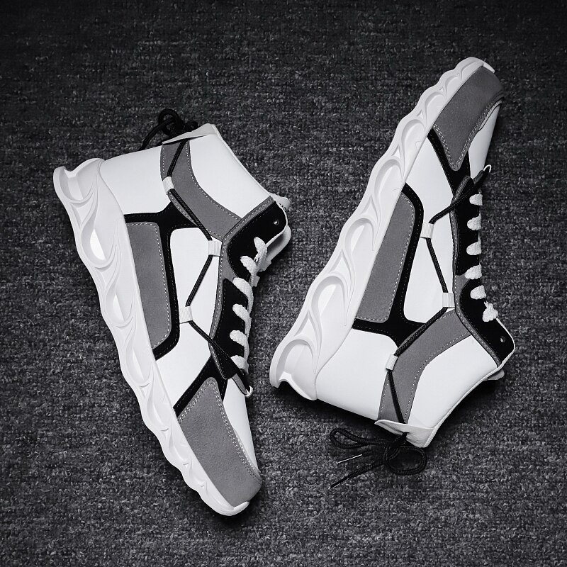 Män fritidsskor läder män skor sneakers bekväma promenadskor lätt gummi vattentät par sneakers